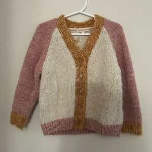 Wild Wawa fuzzy rainbow Cardigan